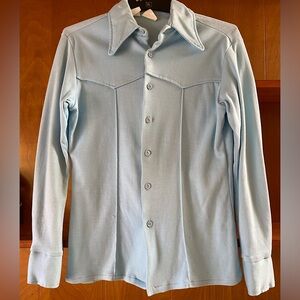 Vintage 1970’s Men’s Button-up Shirt Dagger Collar